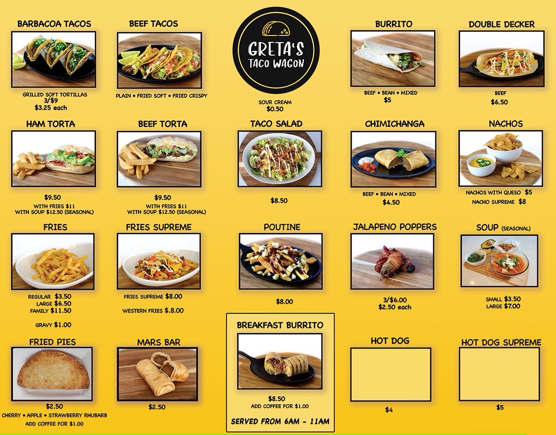 Menu Greta’S Taco Wagon-9